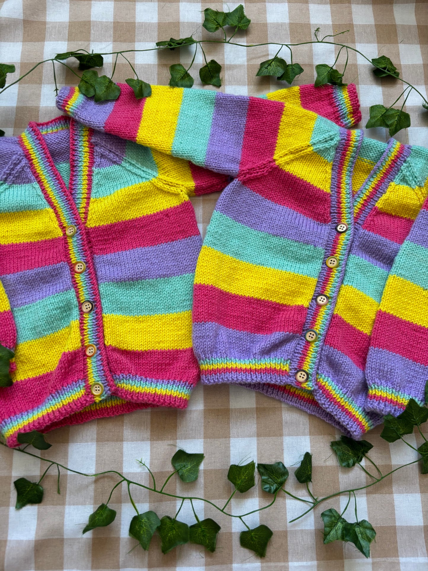 Size 18 months - 3 Years, matching set of Rainbow Cardi’s