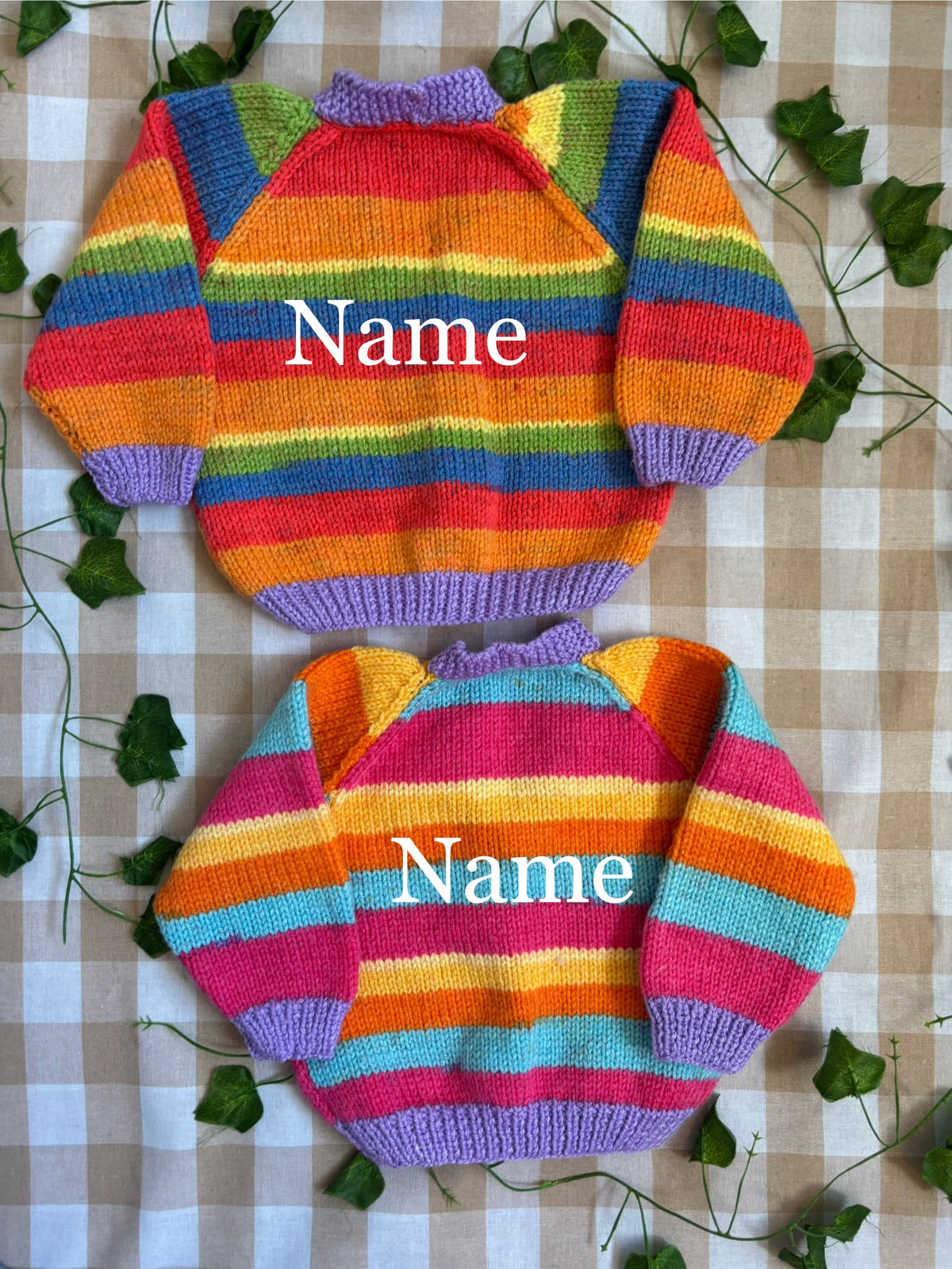Matching Set, Size 3-9 Months, Name Cardigans.