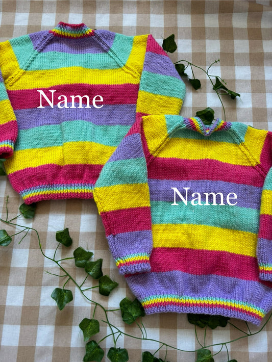 Size 18 months - 3 Years, matching set of Rainbow Cardi’s