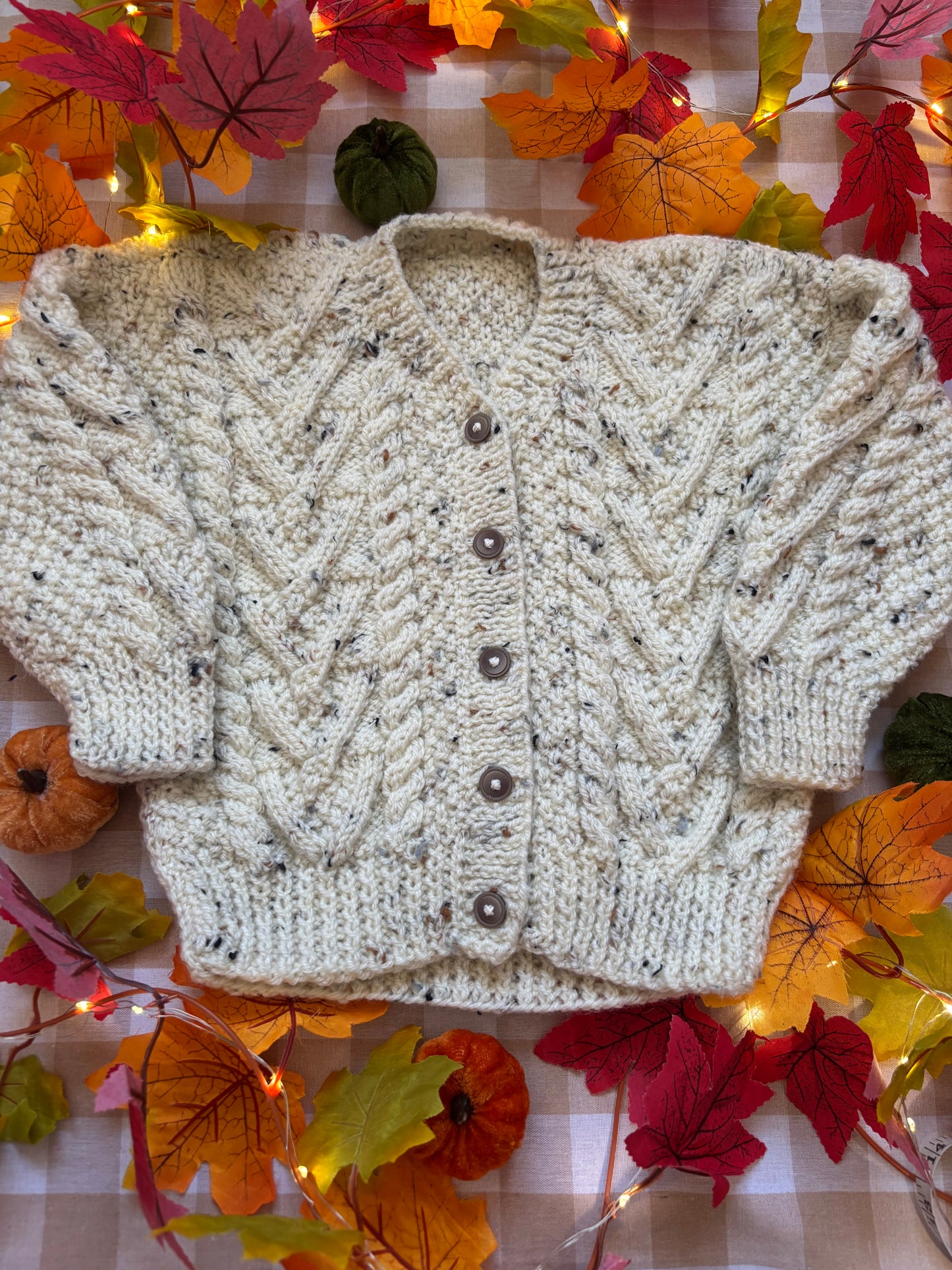 Personalise Me, Size 3-4 years, Red Pumpkin Truck Name Cardi
