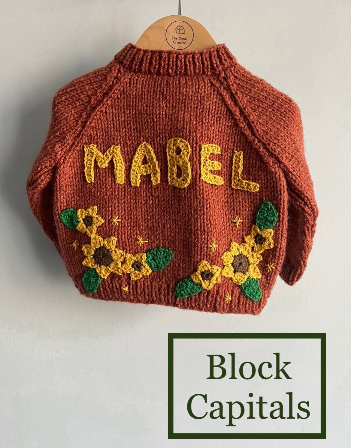 Size Newborn/ First size, Personalise Me, Single Letter or Initials, Handknitted Pastel New Baby Cardigan, Tiny Bunny Design