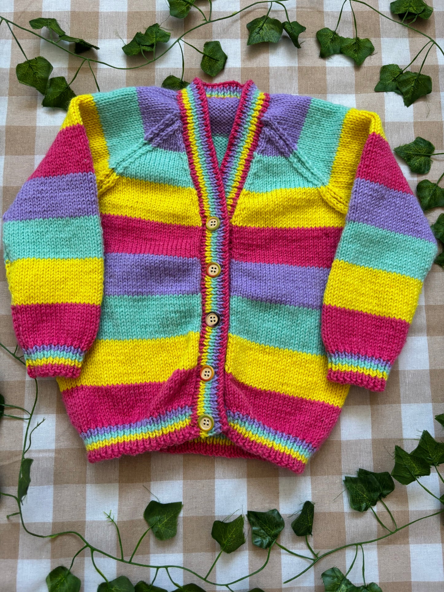 Size 18 months - 3 Years, matching set of Rainbow Cardi’s