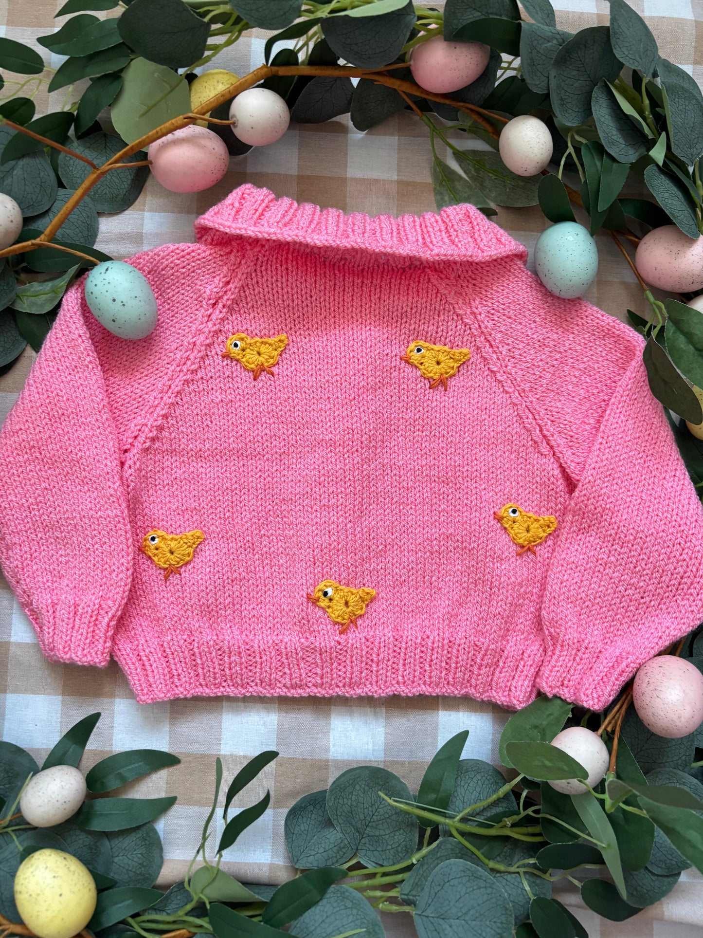 Personalise Me, Size 1-2 Years, Pink Chick Name Cardi