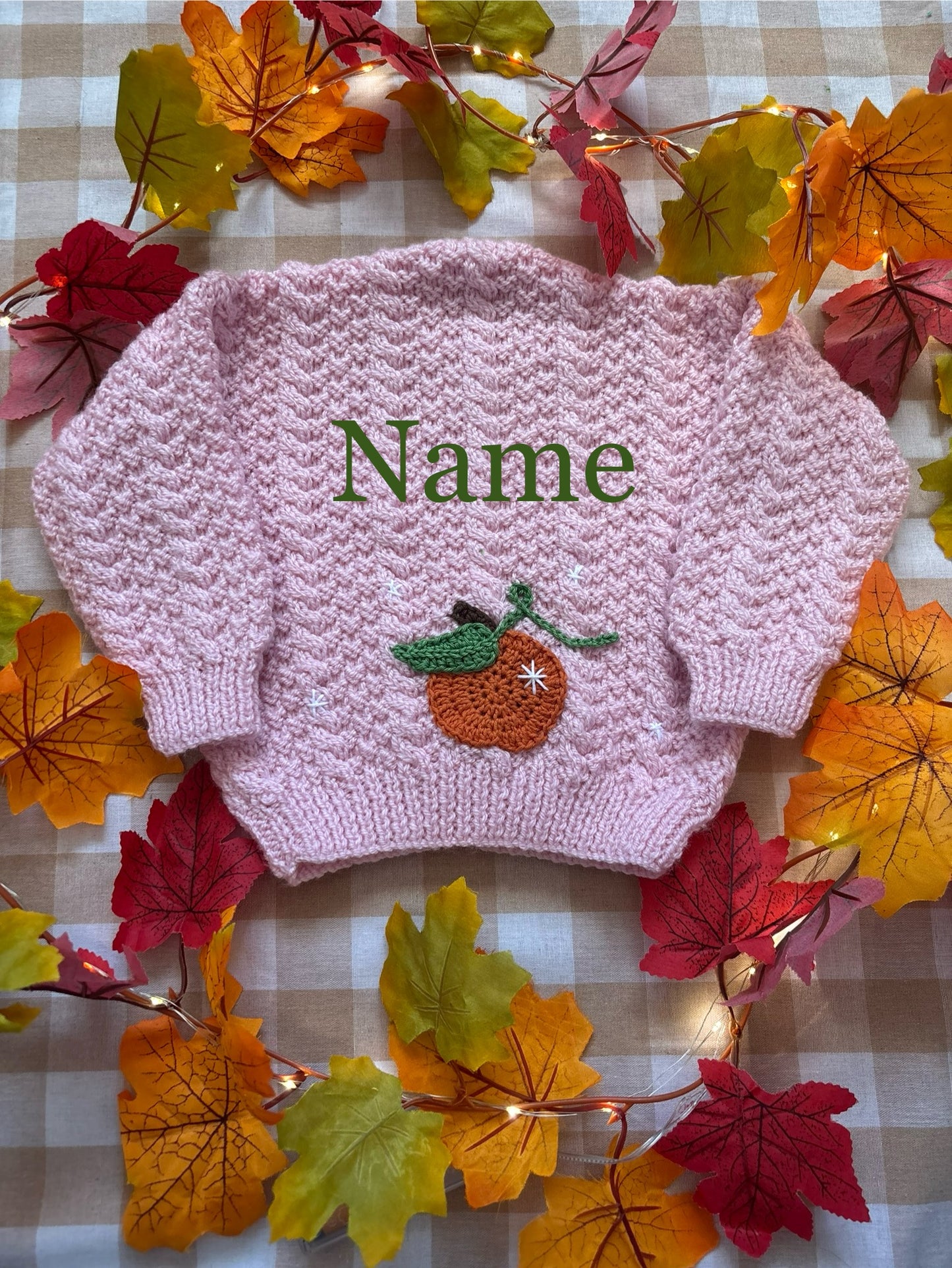 Personalise Me, Size 12 Months, Baby Pink Hand Knitted Cardi