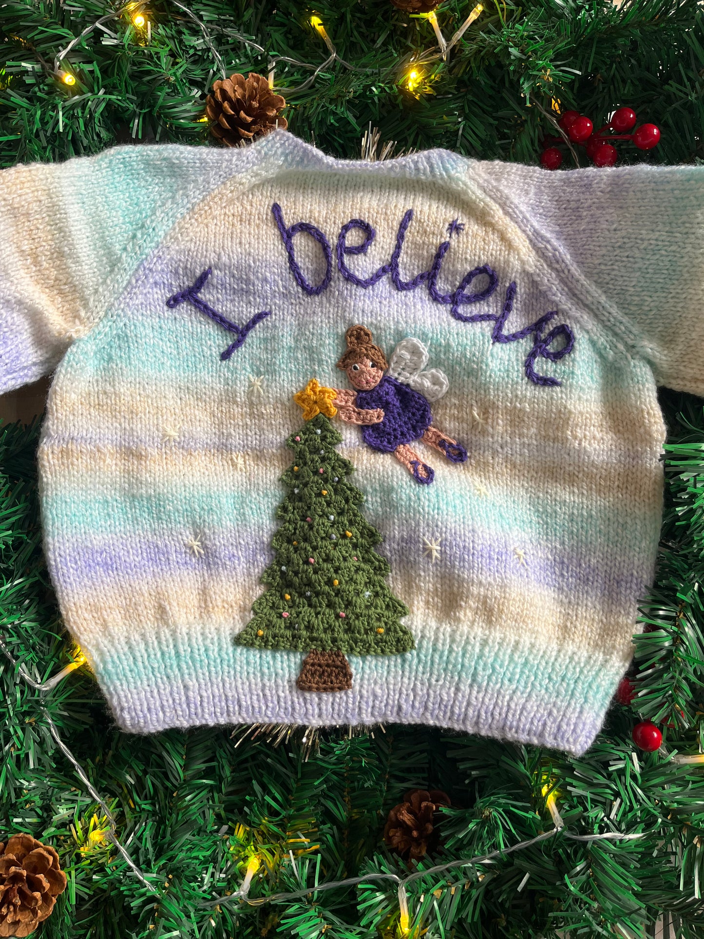 Size 2-4 Years, I Believe, Fairy & Christmas Tree Cardi