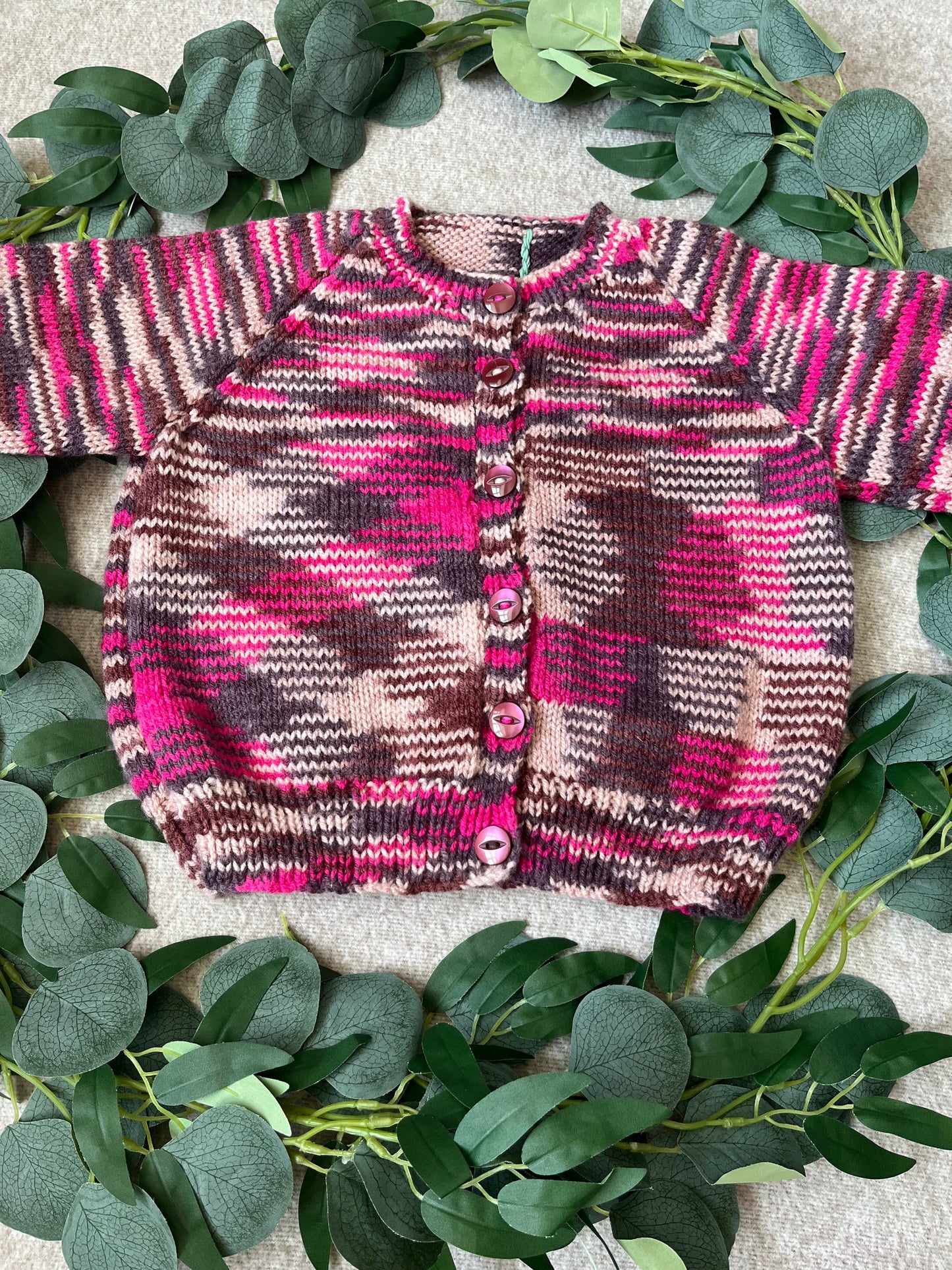Size 3-4 Years, The Three Bears, 3rd Birthday Cardigan, Handknitted