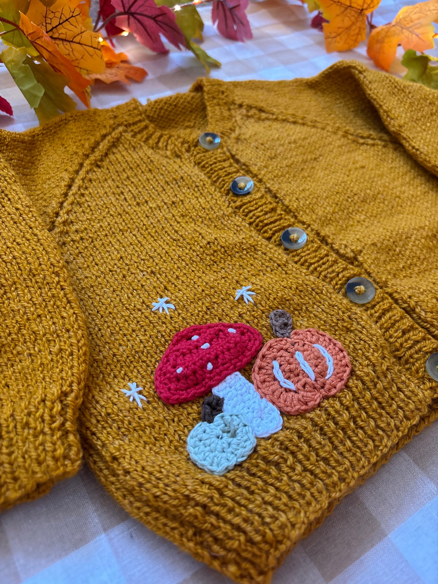 Size 1-2 Years, Cosy Season, Mustard Hand knitted Cardi