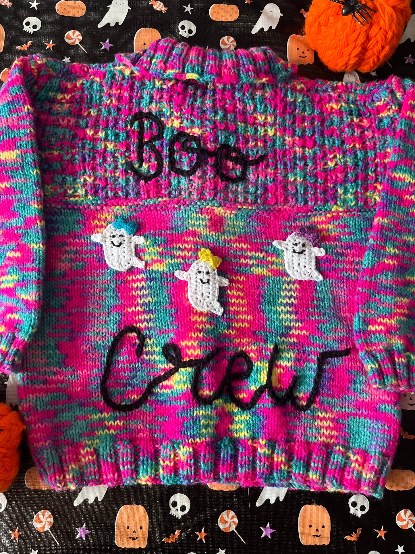 Size 3-5 Years, Boo Crew, Multi coloured Cardi