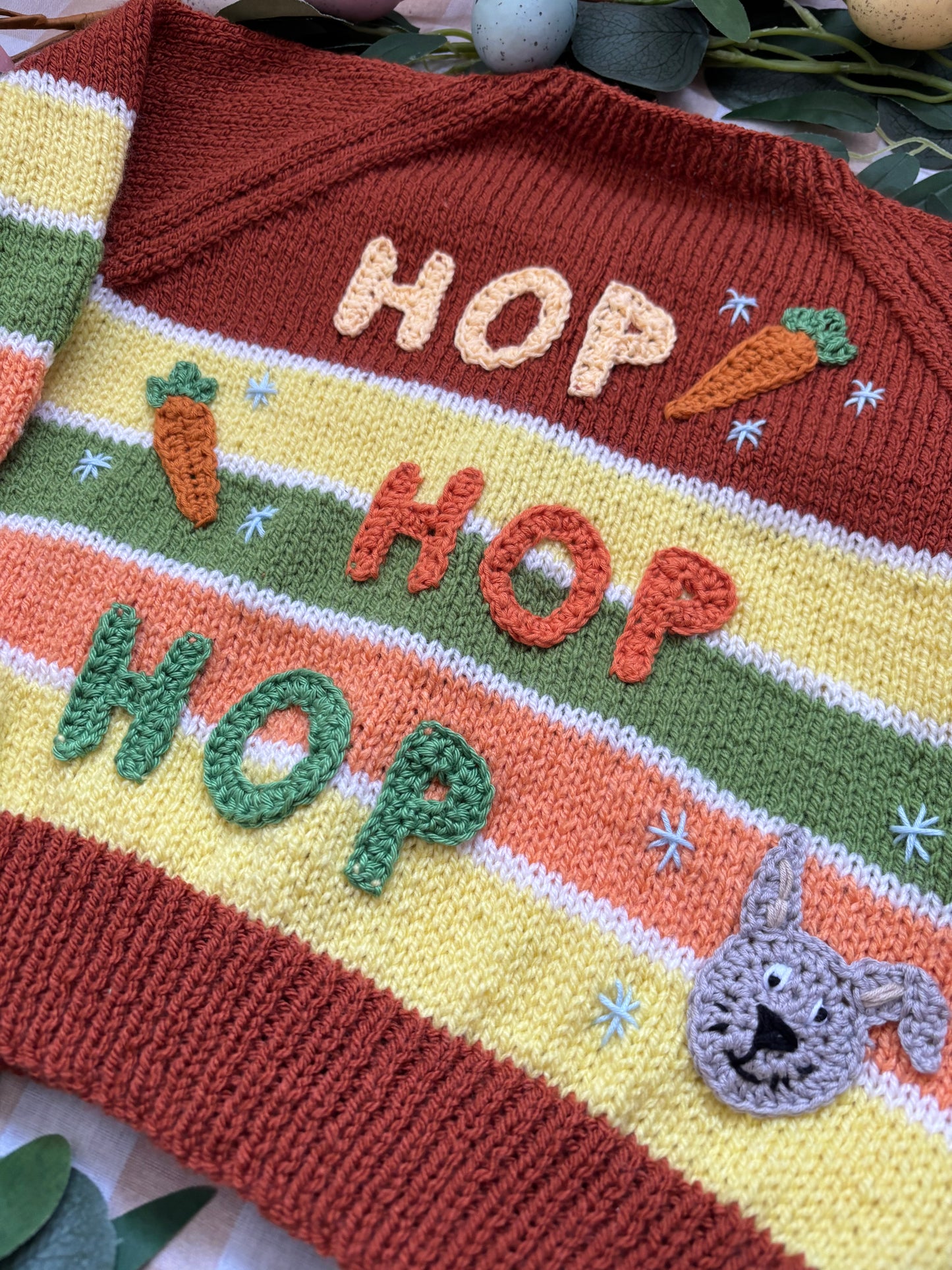 Size 2-3 Years, Hop Hop Hop, Striped Cardi
