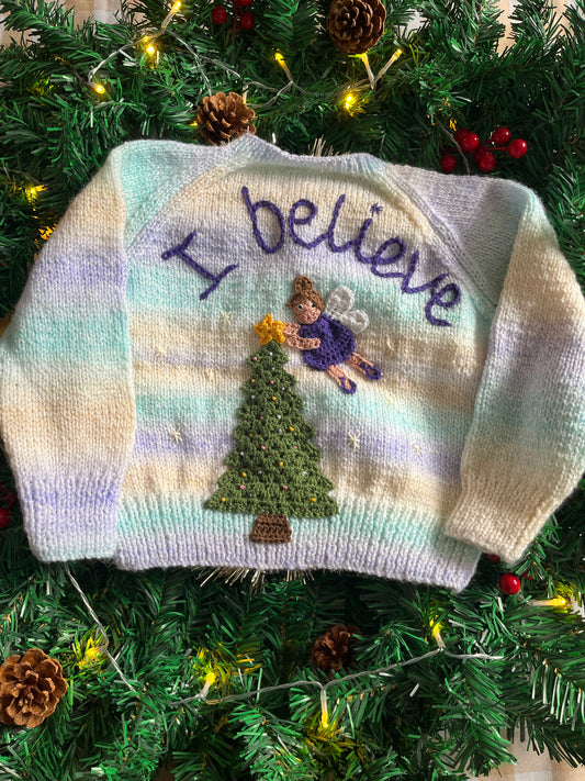 Size 2-4 Years, I Believe, Fairy & Christmas Tree Cardi