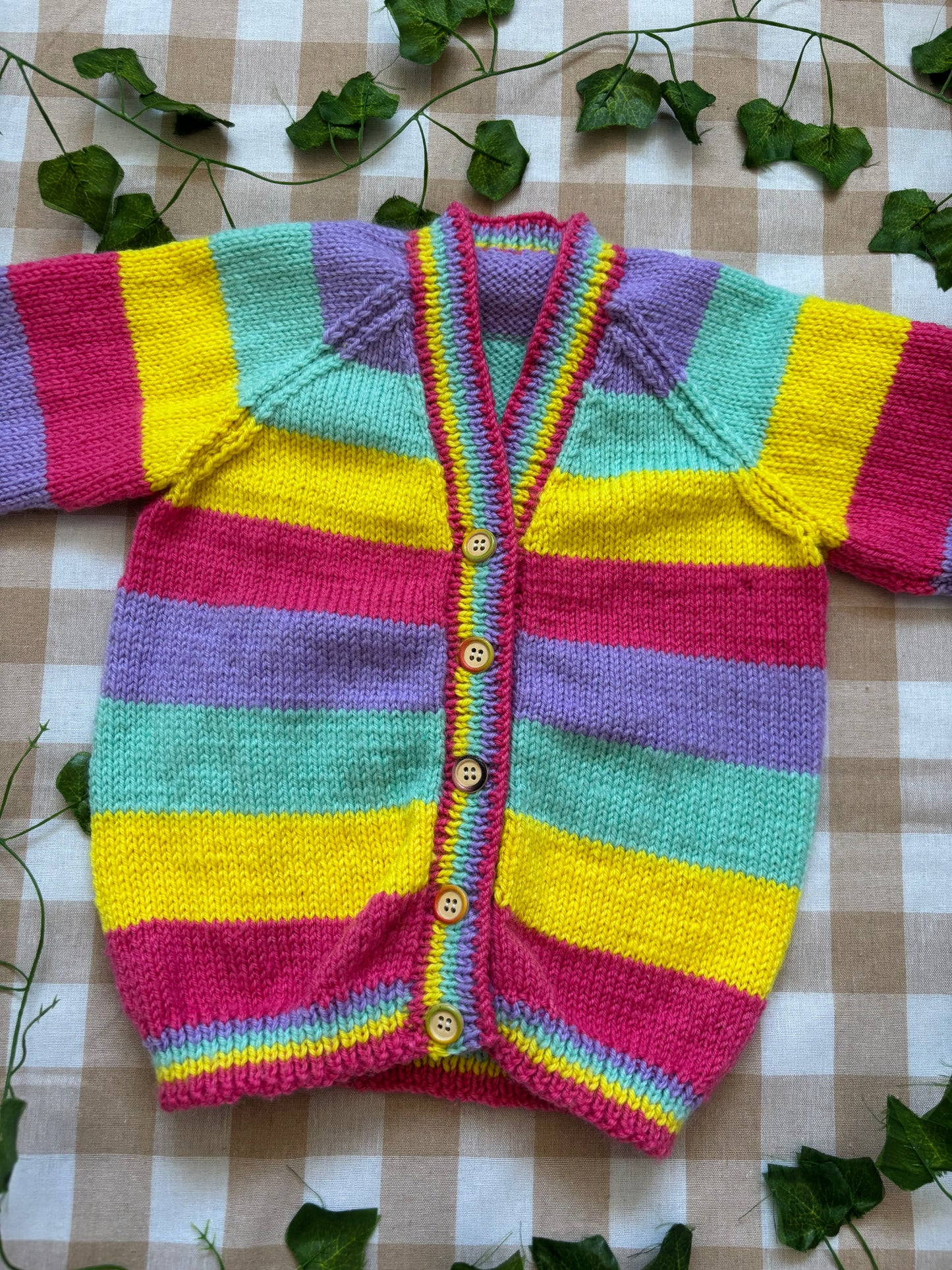 Size 18 months - 3 Years, matching set of Rainbow Cardi’s