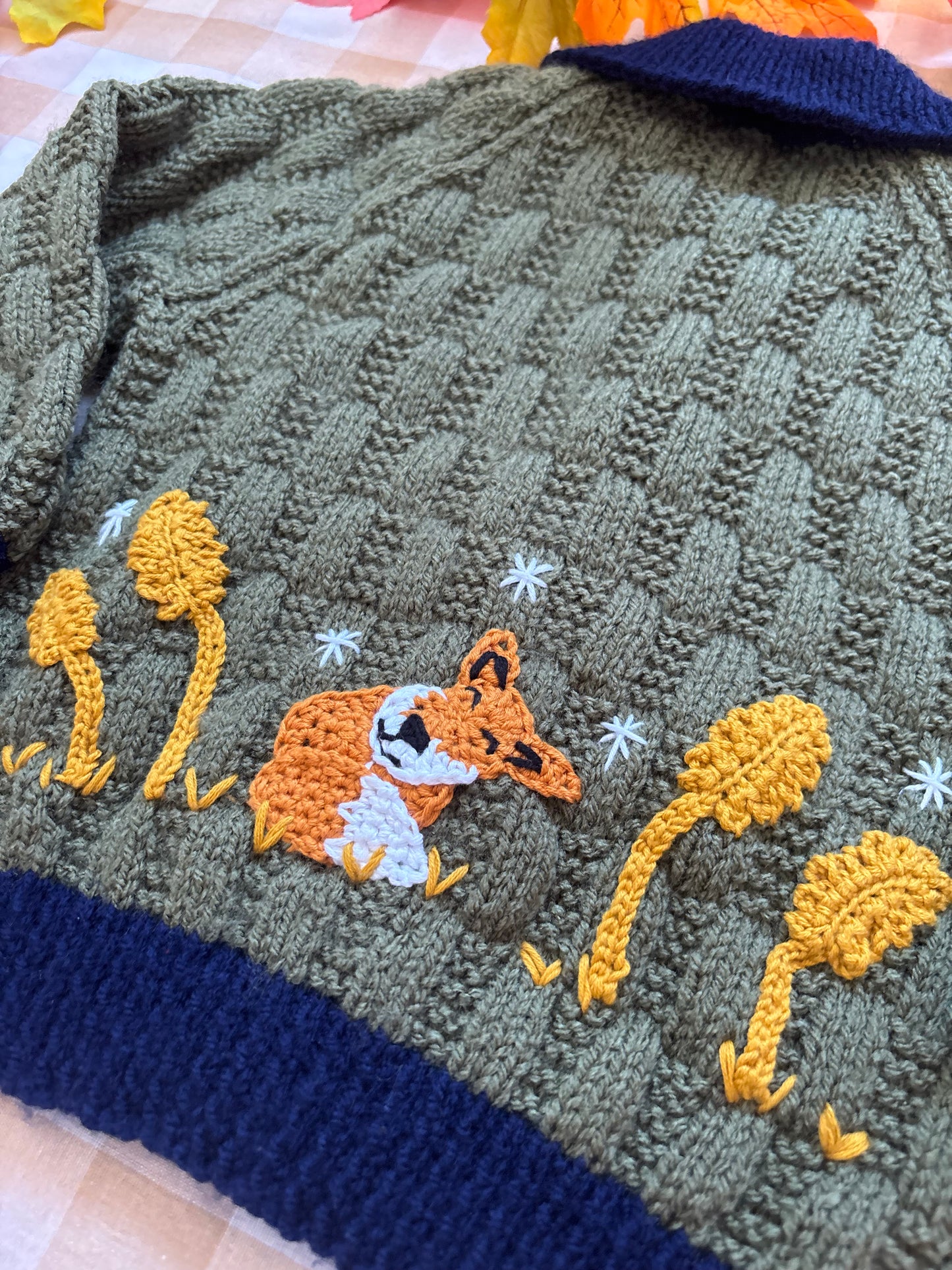 Personalise Me, Size 1-2 Years, sleeping Fox Cardi