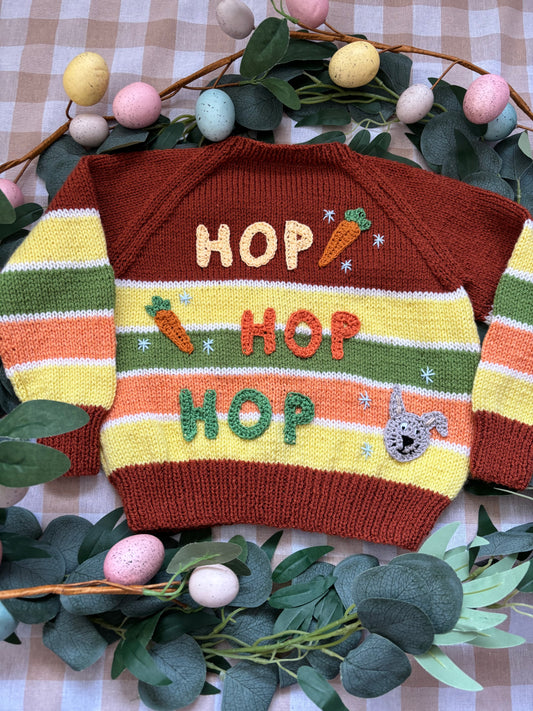 Size 2-3 Years, Hop Hop Hop, Striped Cardi